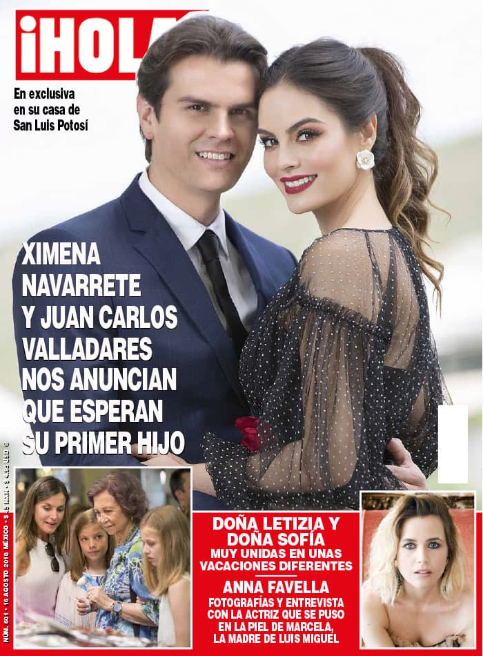 Ximena Navarrete y Juan Carlos Valladares confirmaron para la revista
<a href="https://mx.hola.com/famosos/2018080623491/ximena-navarrete-juan-carlos-valladares-primer-bebe/" target="_blank">¡Hola! </a>que estaban en espera de su primer bebé el pasado 8 de agosto.