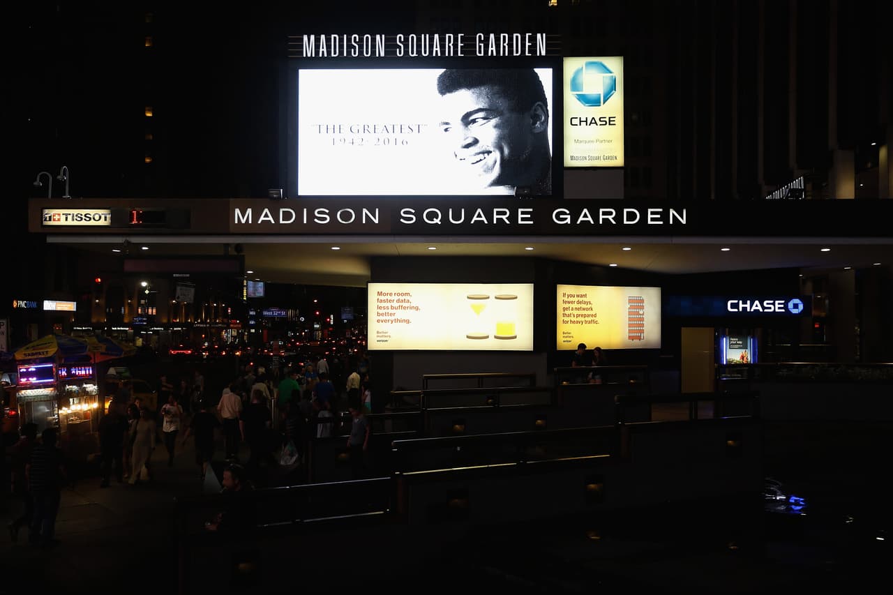 Su imagen en el lugar donde peleó ocho veces, el Madison Square Garden.