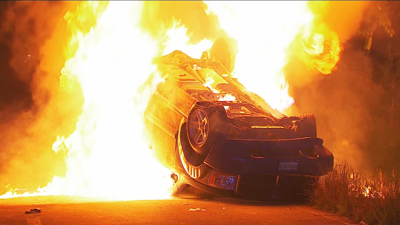 Verónica sufrió un terrible accidente. Su camioneta se incendió y quedó destrozada.