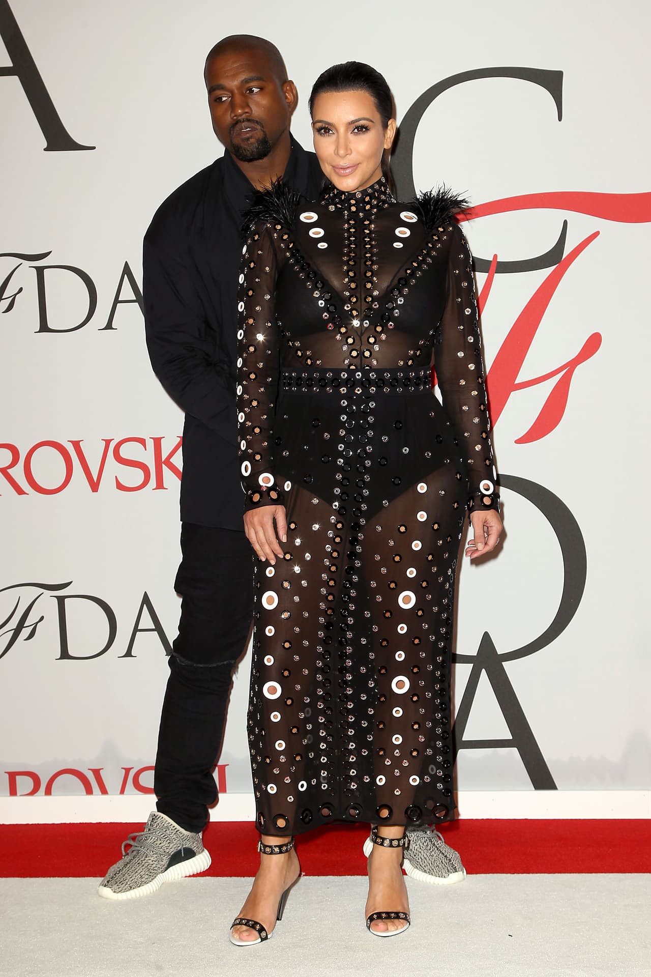 Kim y Kanye en los CFDA Fashion Awards 2015.