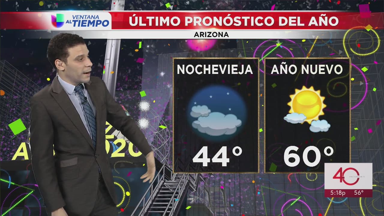 Nubosidad para el último día del año en Arizona