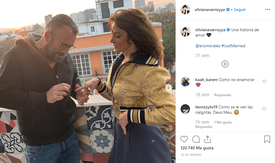 Navarro ha publicado otras imágenes y mensajes que 
<b>no pueden ser interpretados literalmente</b>. El pasado 10 de febrero, la actriz colgó en Instagram unas imágenes con el director mexicano Eric Morales donde luce como si le estuviera colocando un anillo en un dedo de la mano derecha (no en el dedo anular de la mano izquierda, donde se acostumbra llevar el anillo de compromiso).