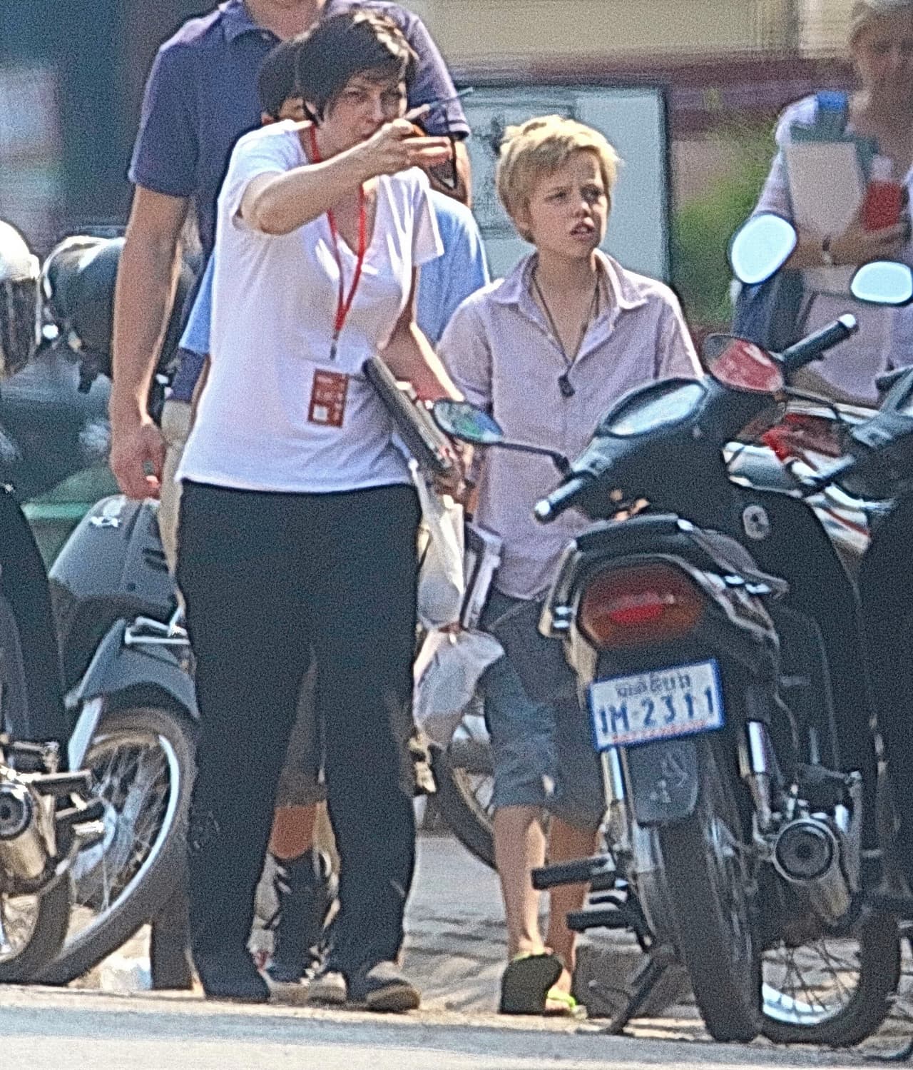 Angelina se encuentra filmando ahí una película.