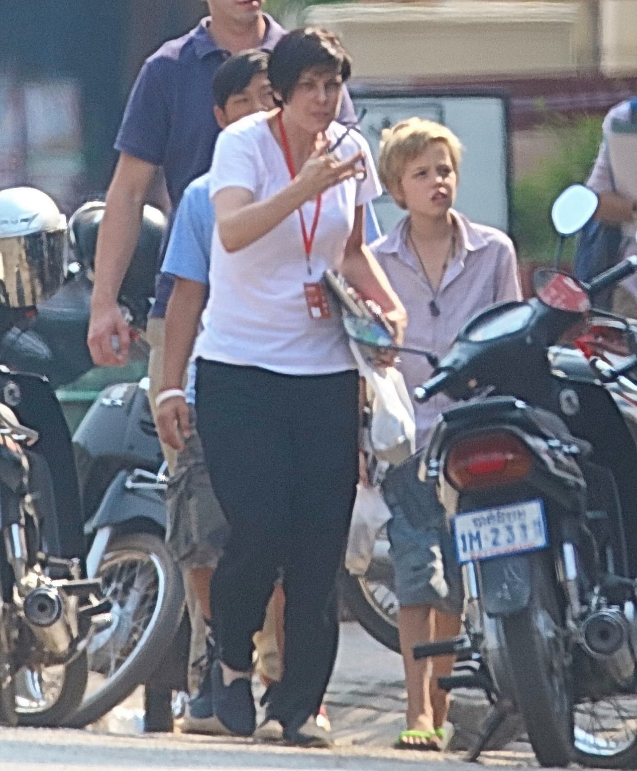 Los acompañaron siempre dos de sus asistentes.