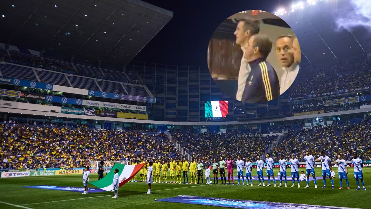 Puebla vs. América: André Jardine entona el Himno Nacional Mexicano previo al partido