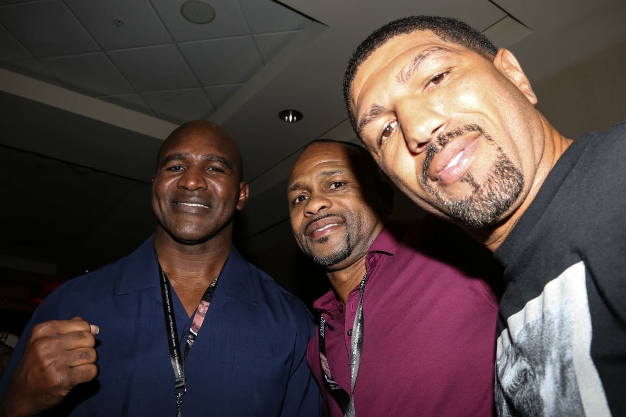 Evander "The Real Deal' Holyfield, Roy Jones Jr. y Ronald "Winky" Wright se unen en la Convención Anual del Consejo Mundial de Boxeo.