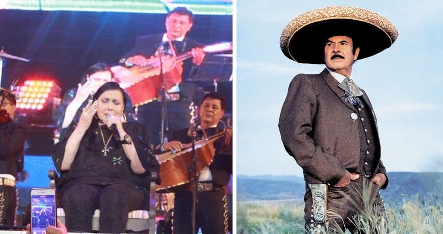 Flor Silvestre, la viuda de Antonio Aguilar le canta entre lágrimas en el décimo aniversario de su muerte