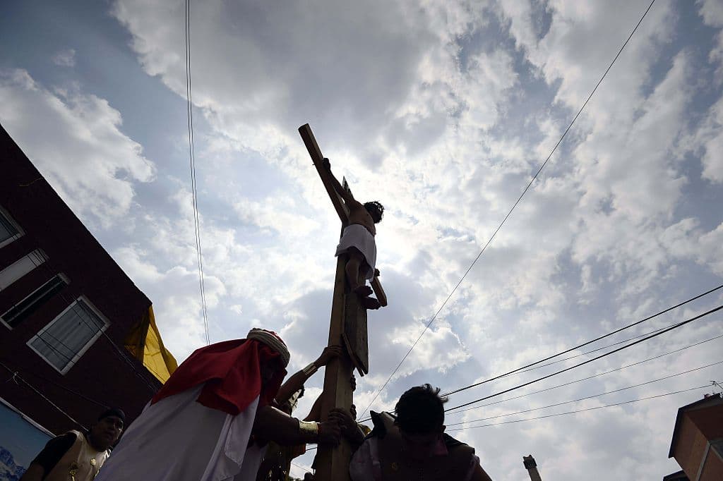 Una representación de la Semana Santa en México
