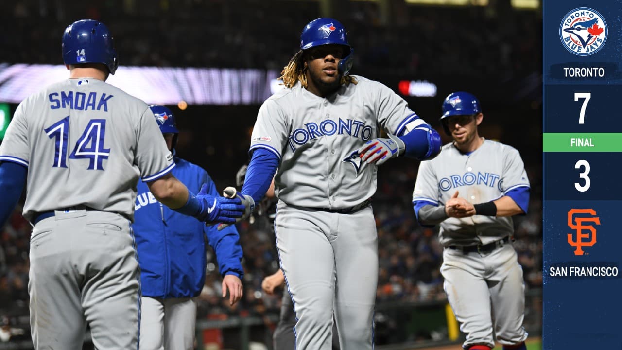 Vladimir Guerrero Jr. se estrenó como toletero de los Blue Jays.