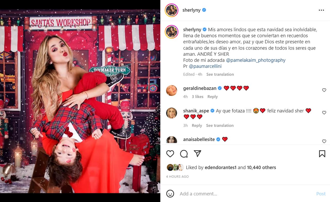 <b>Sherlyn</b> compartió varias imágenes de la sesión fotográfica que tuvo con su hijo André.