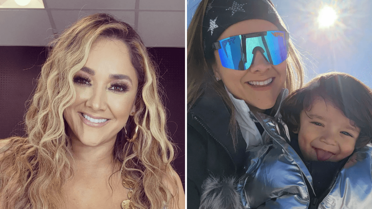 Sherlyn y su hijo disfrutaron de vacaciones en la nieve: André ya sabe esquiar (videos)