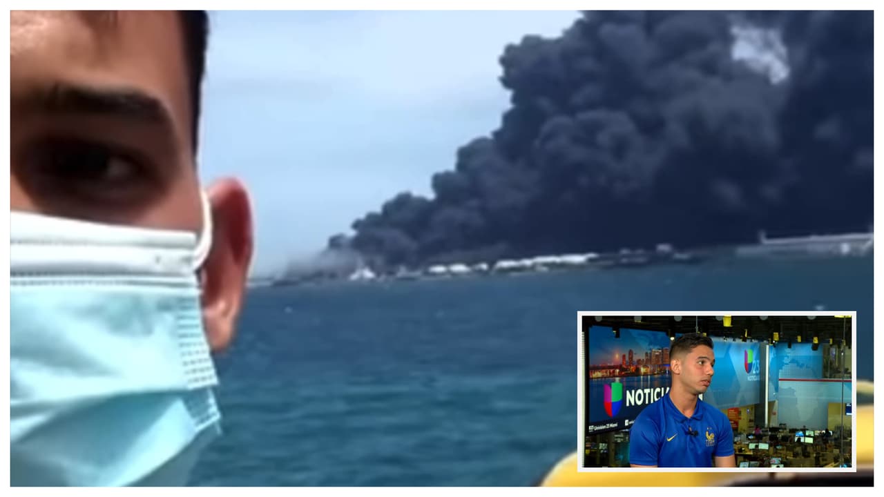 Tras persecución del régimen cubano llega a Miami joven que reportó incendio en Base de Supertanqueros