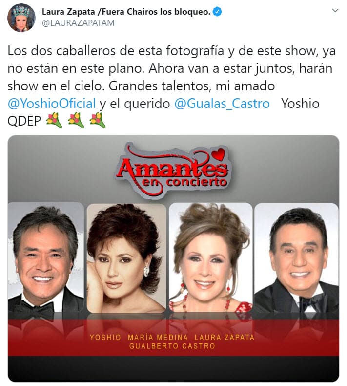 Laura Zapata y Yoshio mantenían una amistad de hace mucho tiempo y recientemente ambos formaron parte del 
<b>mismo proyecto musical</b>.
<br>