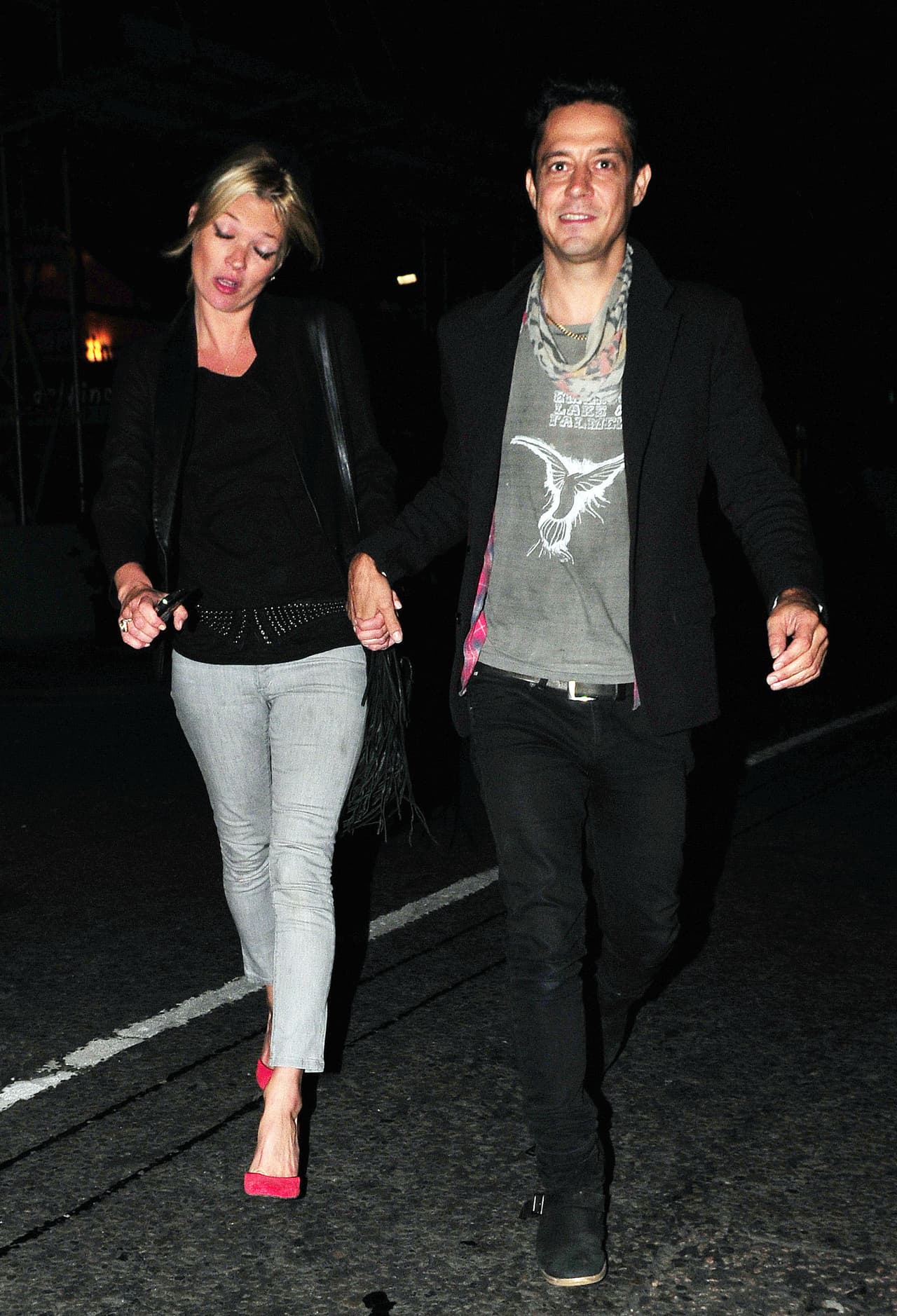 ***EXCLUSIVE PICTURES*** 14 JULY 2009 - LONDON - UK KATE MOSS AND BOYFRIEND JAMIE HINCE LOOKING VERY HAPPY TOGETHER AS THEY ARRIVED AT A PRIVATE PARTY IN MOUNT STREET IN MAYFAIR. THE COUPLE LEFT THE PARTY AT 3:00 AM LOOKING A BIT WORSE FOR WEAR! BYLINE MUST READ : XPOSUREPHOTOS.COM PLEASE CREDIT AS PER BYLINE *THIS IMAGE IS STRICTLY FOR PAPER AND MAGAZINE USE ONLY - NO WEB ALLOWED USAGE UNLESS PREVIOUSLY AGREED. PLEASE TELEPHONE 020 7377 2770 & +1 310 562 7073*