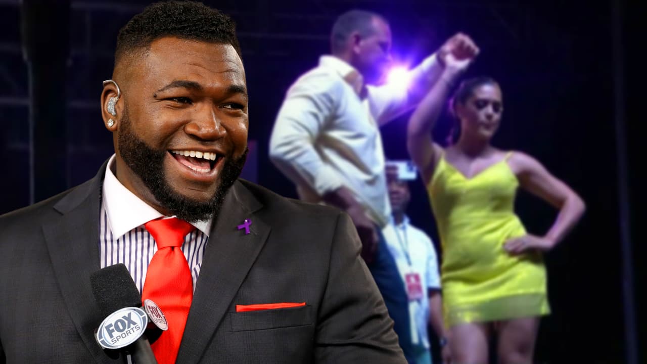 A-Rod bailó con Francisca y fue balconeado sobre su situación sentimental en el festejo a David Ortiz