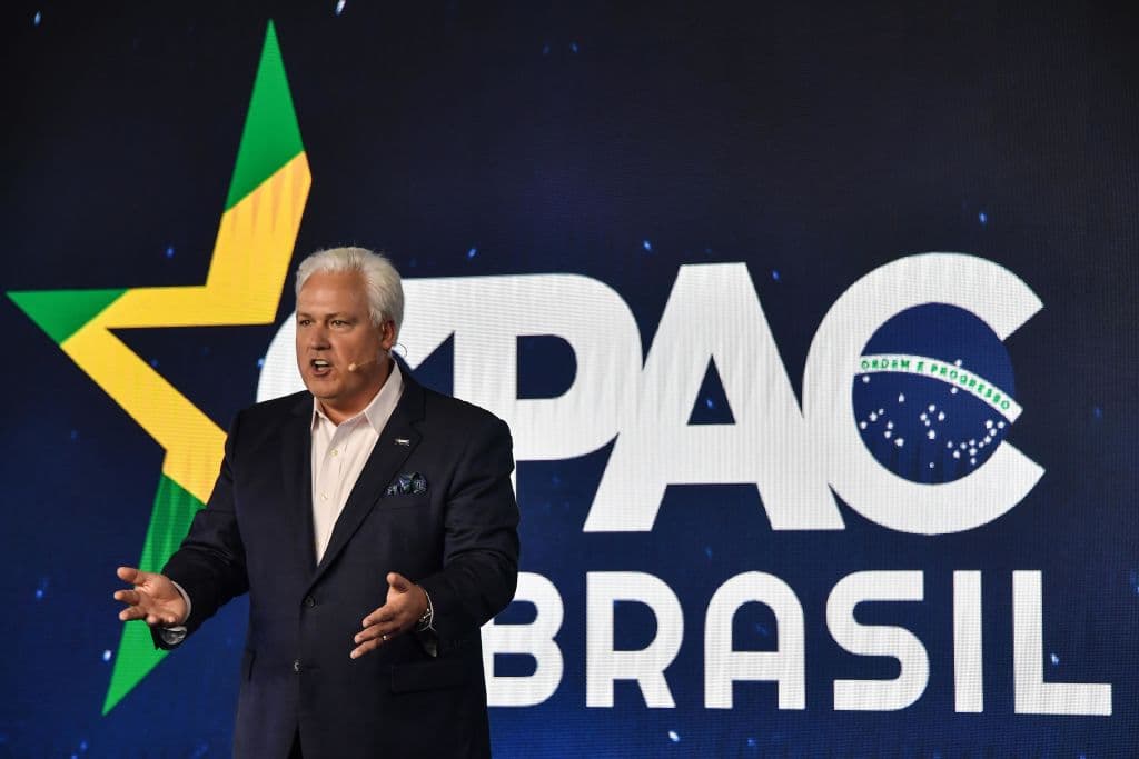 Matt Schlapp, presidente de la Unión Conservadora Americana, habla durante la Conferencia de Acción Política Conservadora (CPAC), en Sao Paulo, Brasil, el 11 de octubre de 2019.