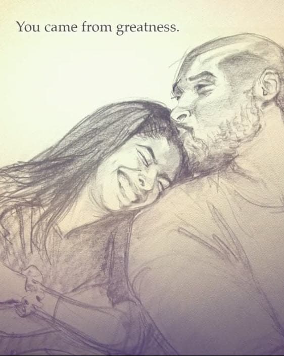 "
<b>Viniste de la grandeza</b>, pero nunca se trató de lo que heredaste. Se trató de lo que le diste a los demás".
<br>