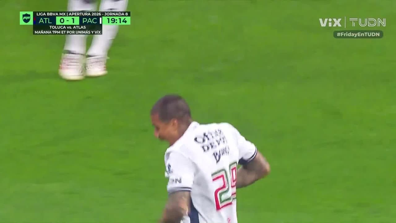¡Mamita querida, qué golazo de Kenedy! Pachuca sacude al Atlante y marca el segundo