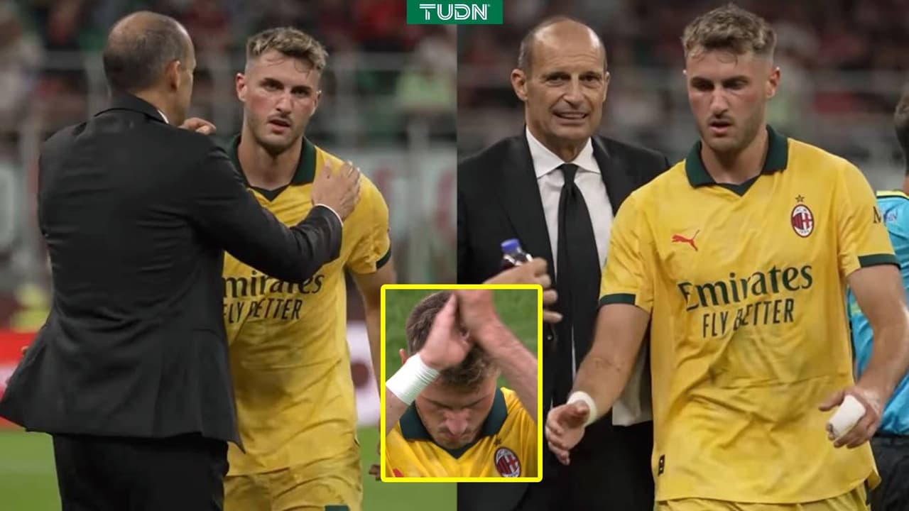 El AC Milan muestra su apoyo al delantero Santiago Gimenez al salir del juego