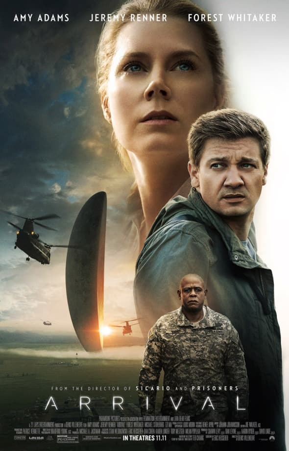 Arrival (2016) - Cuando naves extraterrestres comienzan a llegar a la Tierra, los altos mandos militares piden ayuda a una experta lingüista para intentar averiguar si los alienígenas vienen en son de paz o suponen una amenaza.
<br>