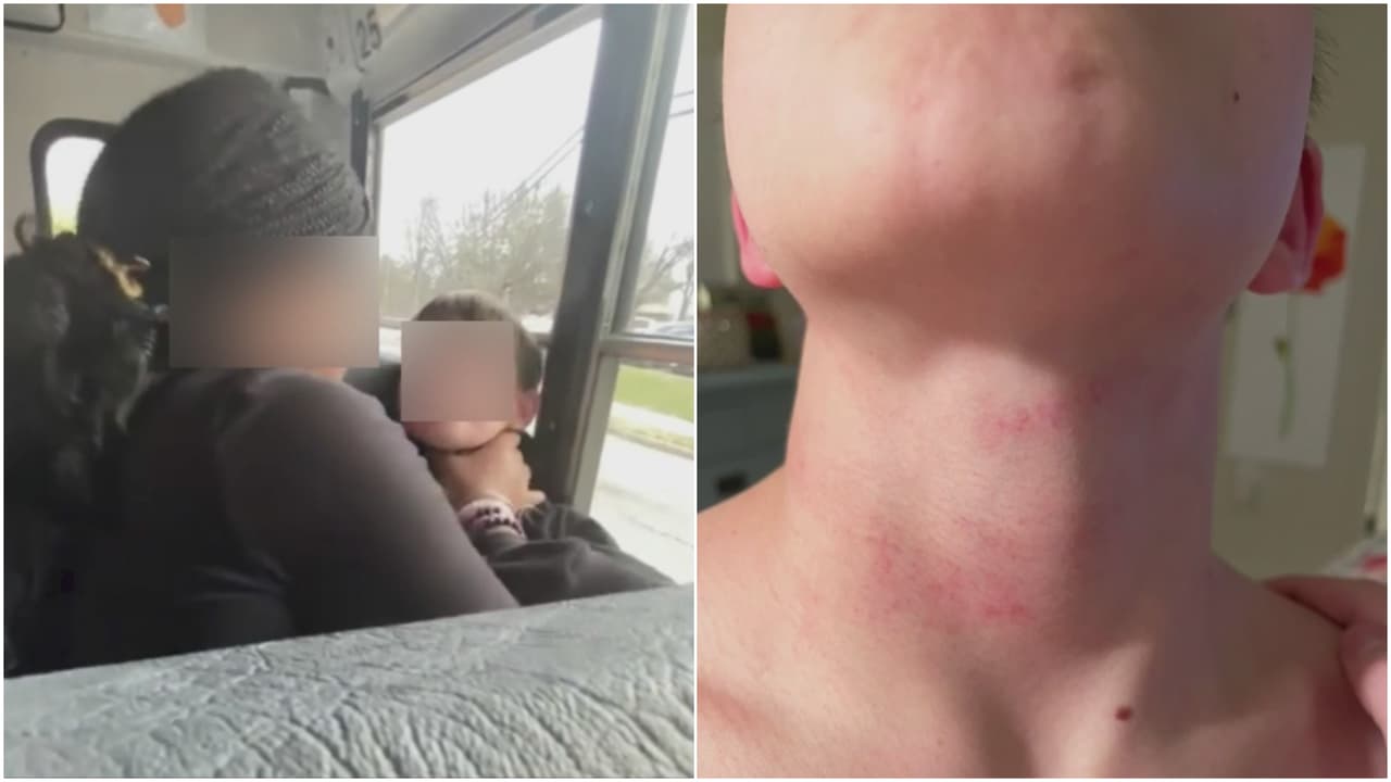 Captan en video agresión en autobús escolar de Alexandria de una adolescente a un niño