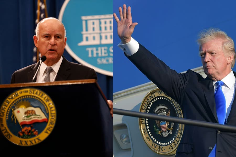 Gobernador de California le dice a Trump antes de su visita: "Estamos enfocados en puentes, no en muros"