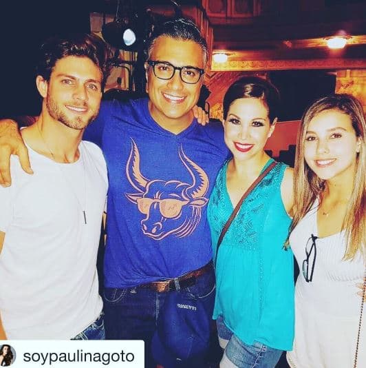 Bianca es referente para los artistas que siguen sus pasos. Aquí posaron junto a Paulina Goto y su novio Horacio Pancheri, quienes estuvieron como asistentes en New York en una de las funciones de "Chicago".