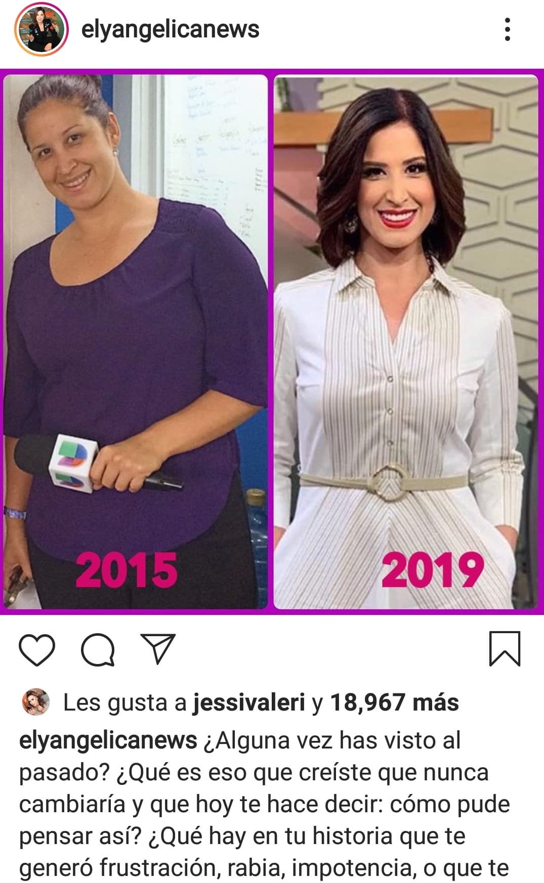 Junto a la publicación en Instagram agregó un inspirador mensaje con el que invita a sus seguidores a reflexionar sobre la manera de ver la vida y a entender que nada es permanente si se busca el cambio.