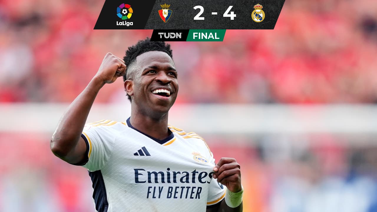 Real Madrid golea a Osasuna con doblete de Vinícius, ¡mira los goles!
