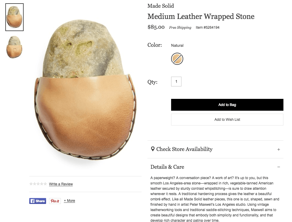 ¿Pagarías $85 por una piedra? Nordstrom te vende una