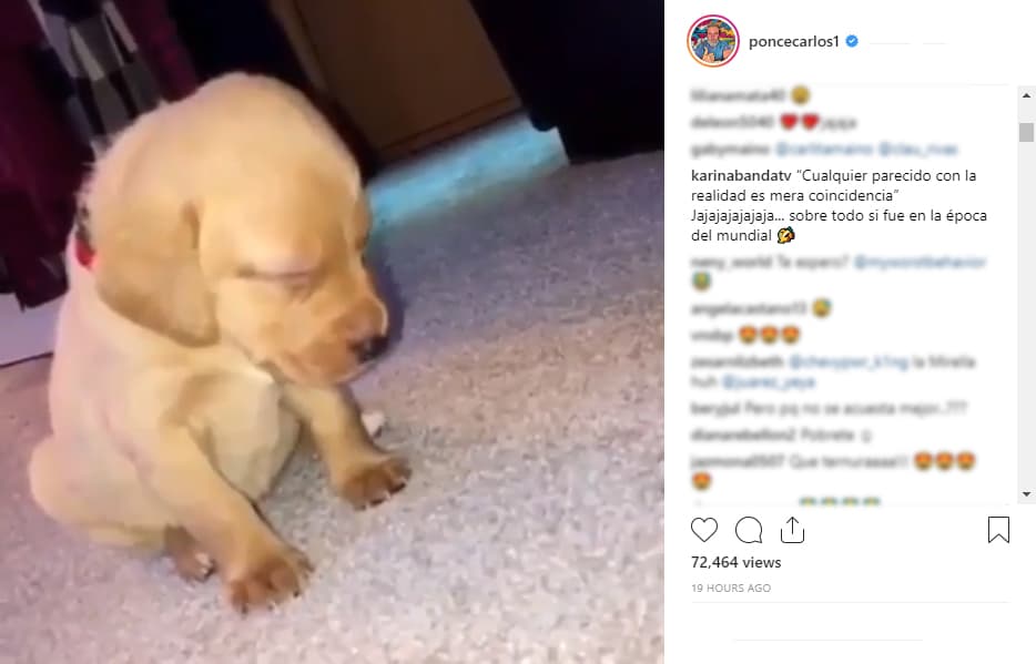 Karina comentó el mensaje y dejó ver que así sucedió el pasado mes de junio, cuando era época del mundial de fútbol.
