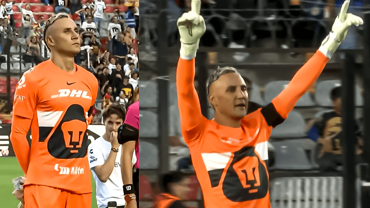 Así fue el primero festejo de Keylor Navas en su debut con Pumas