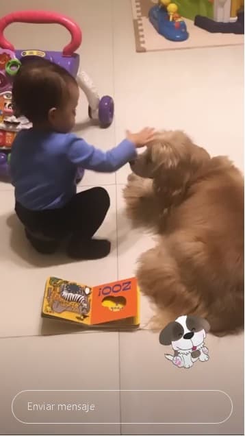 Carolina Sarassa no se pierde ni un momento de su hija Chloé Sophia, quien al igual que ella, ama a las mascotas de su hogar.