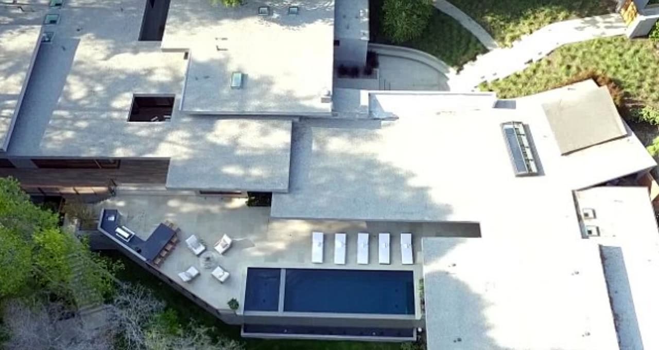 Vista aérea de la propiedad.