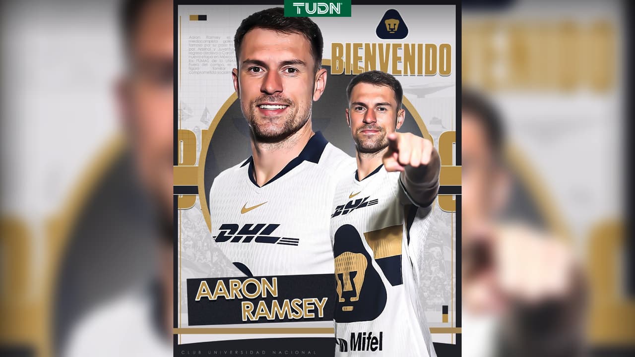 ¡Bombazo oficial! Pumas anuncia a Aaron Ramsey como refuerzo