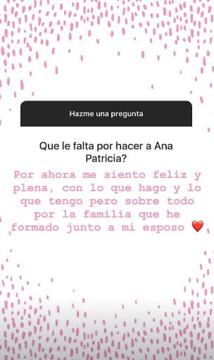 La conductora respondió a preguntas de sus seguidores en Instagram.