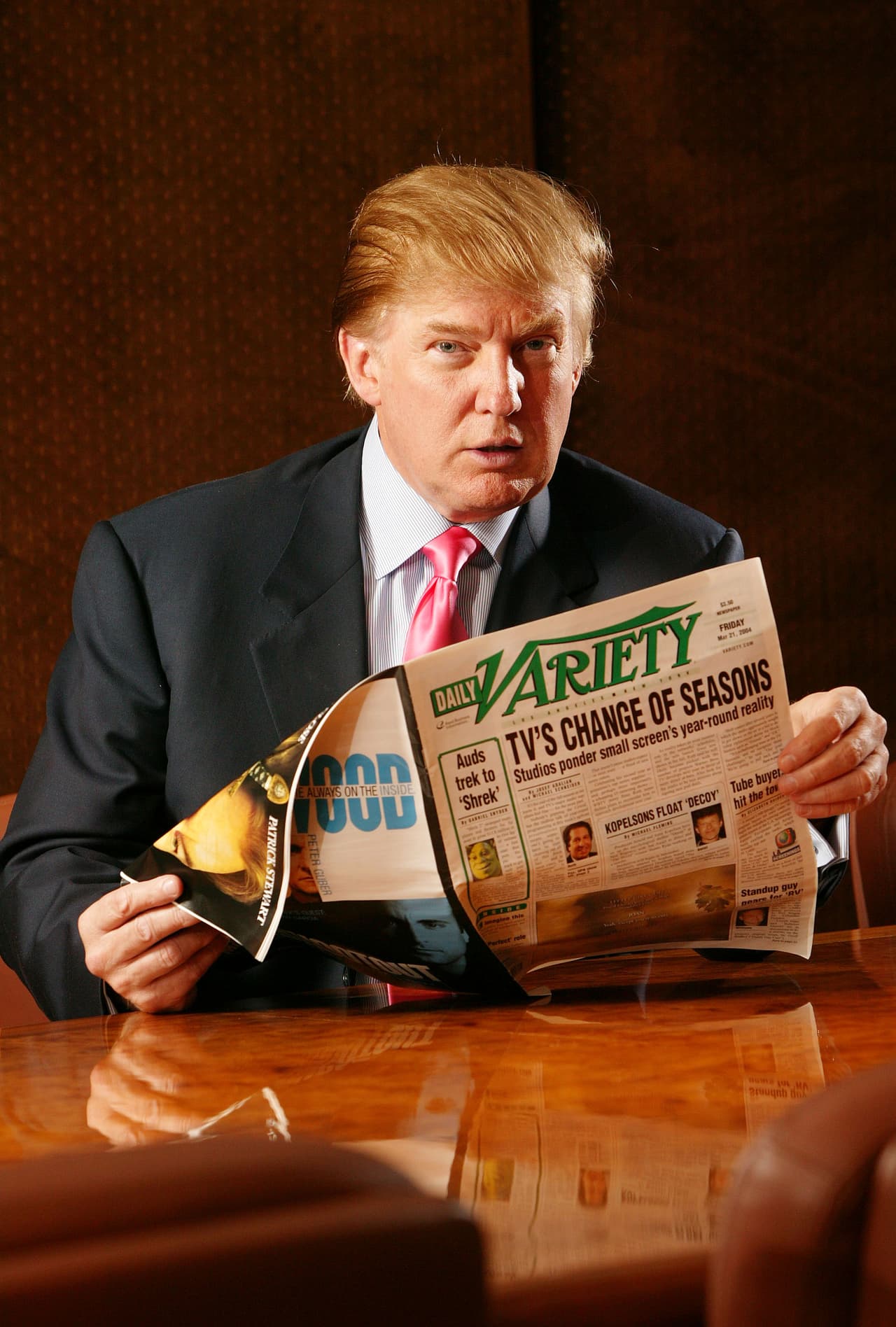 Durante toda su carrera, su presencia en los medios de comunicación ha sido permanente. La imagen es parte de una sesión de fotografías realizada en la Torre Trump, en la quinta avenida de Manhattan, para una publicación.