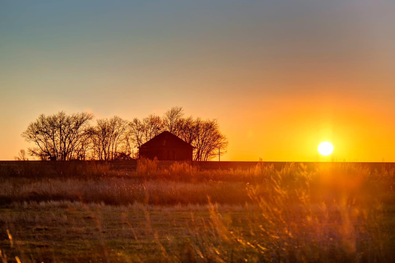 El fotógrafo compartió esta escena de un atardecer texano cerca de donde se encuentran las huellas.