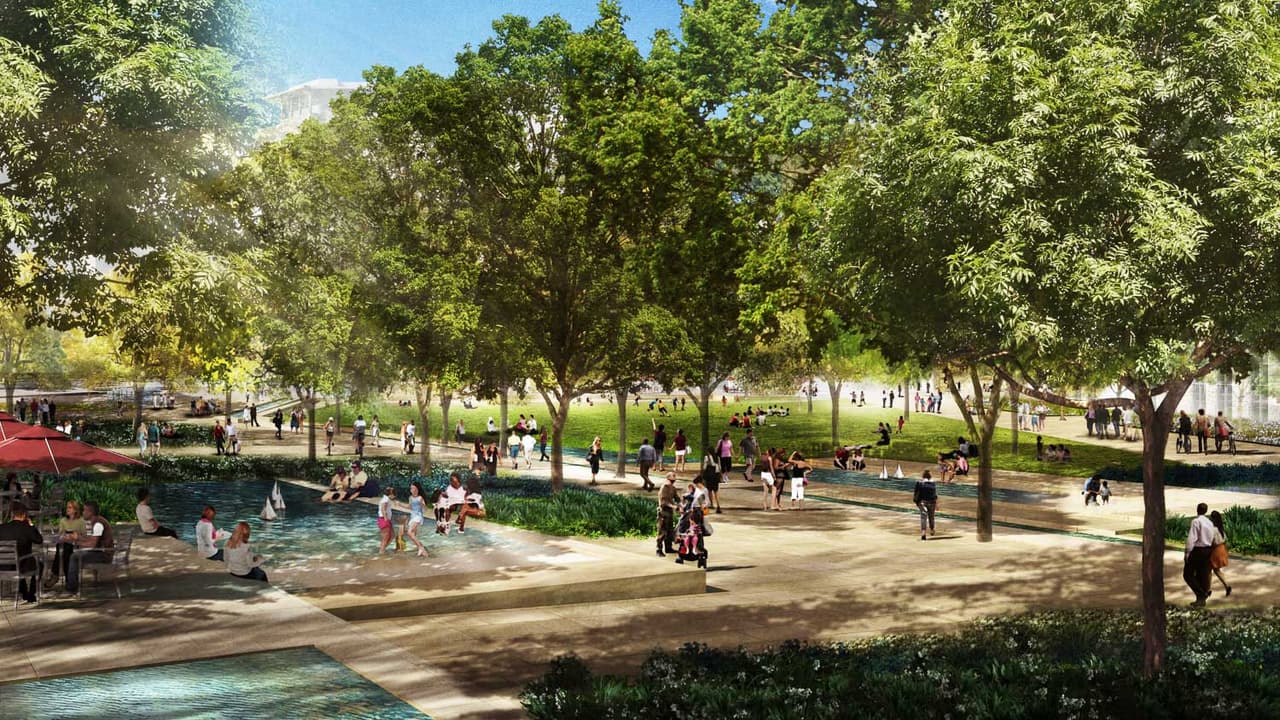 Inicia la construcción del Parque Cívico de Hemisfair en el centro de San Antonio