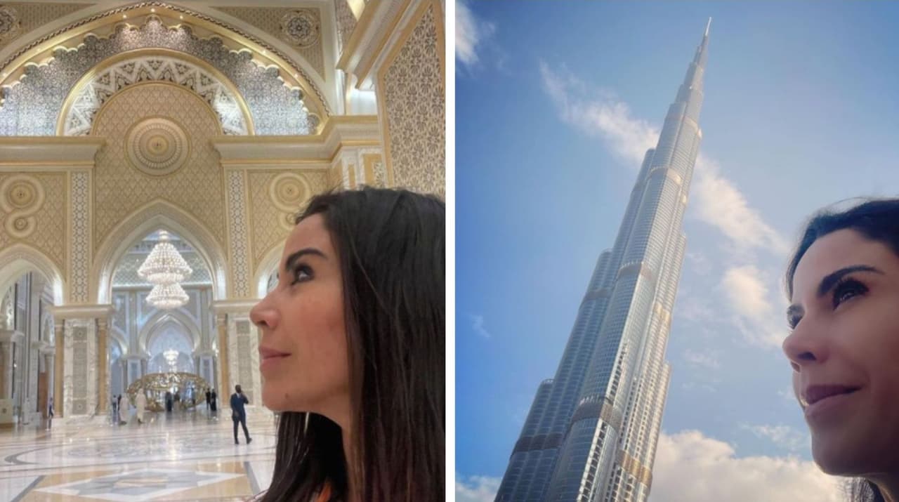 Paola Rojas en los Emiratos Árabes Unidos