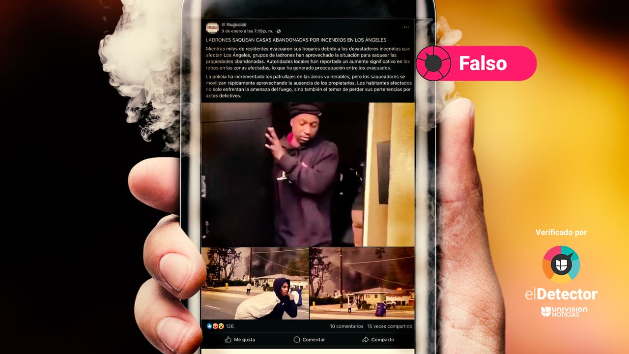 Es falso que esas imágenes muestren a ladrones saqueando casas abandonadas por los incendios en Los Ángeles