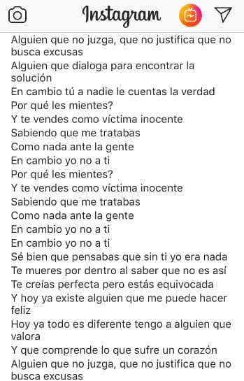 La letra que Cristian compartió pertenece a la canción '¿Por qué les mientes', del dueto realizado por Tito El Bambino y Marc Anthony.