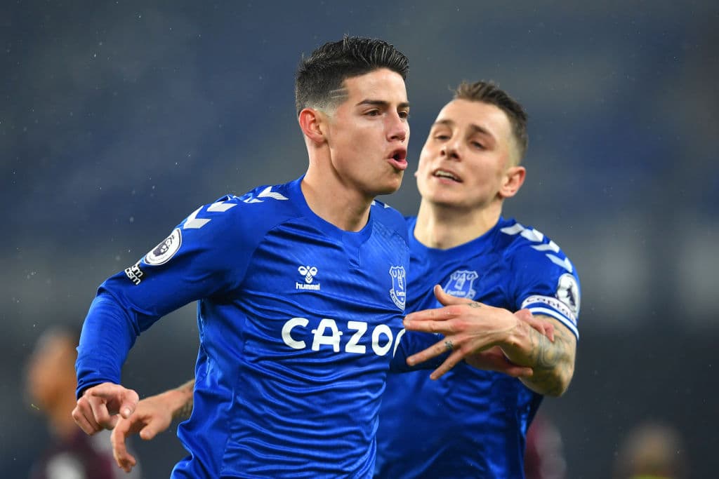 Everton empata ante el Leicester City 1-1. James Rodríguez abrió el marcador al minuto 30, pero fue en la segunda mitad cuando Youri Tielemans igualó el partido, durante la Jornada 20 de la Premier League.