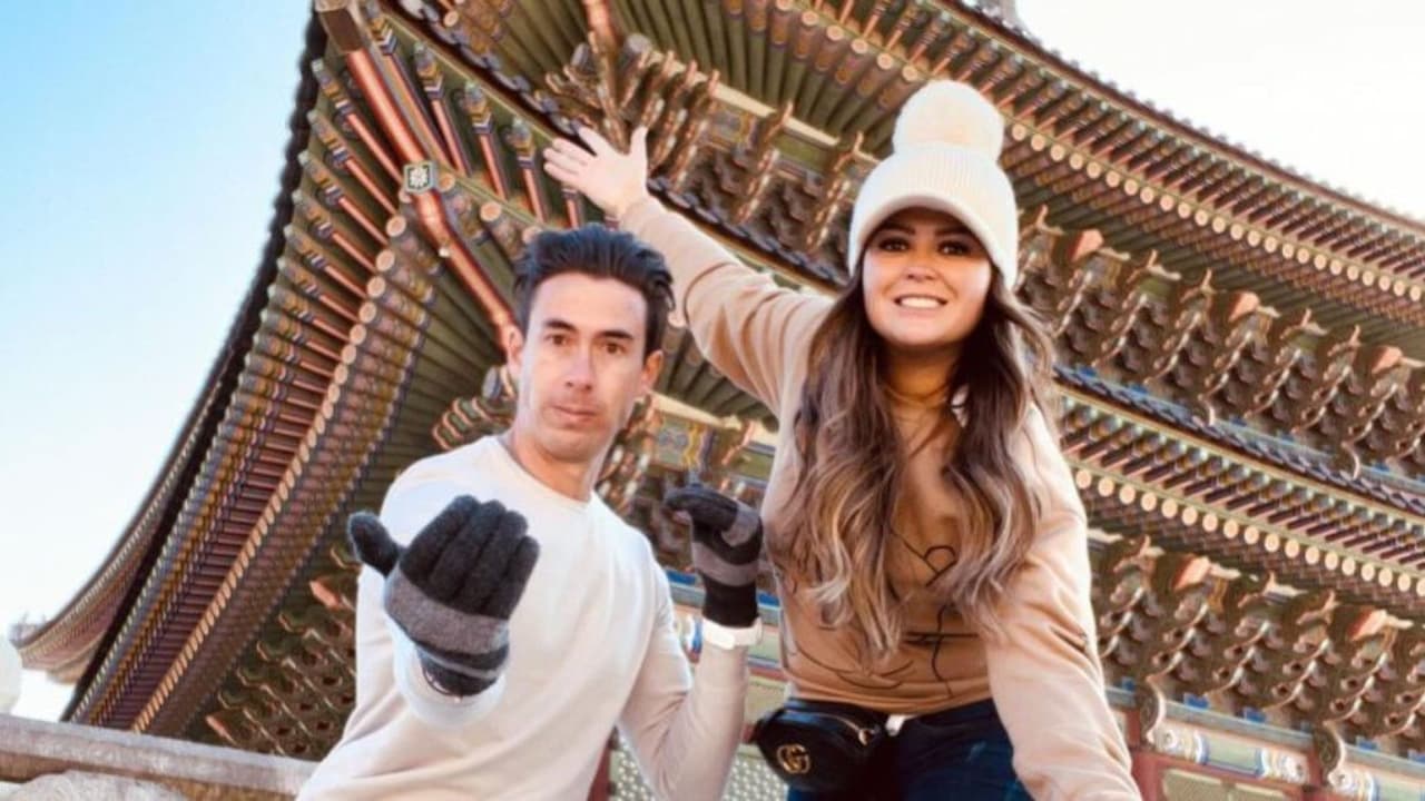 Mariana Echeverría y su esposo Óscar Jiménez.