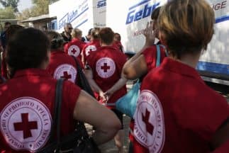 El receptor de la carga humanitaria es la misión de la Cruz Roja en Ucrania.