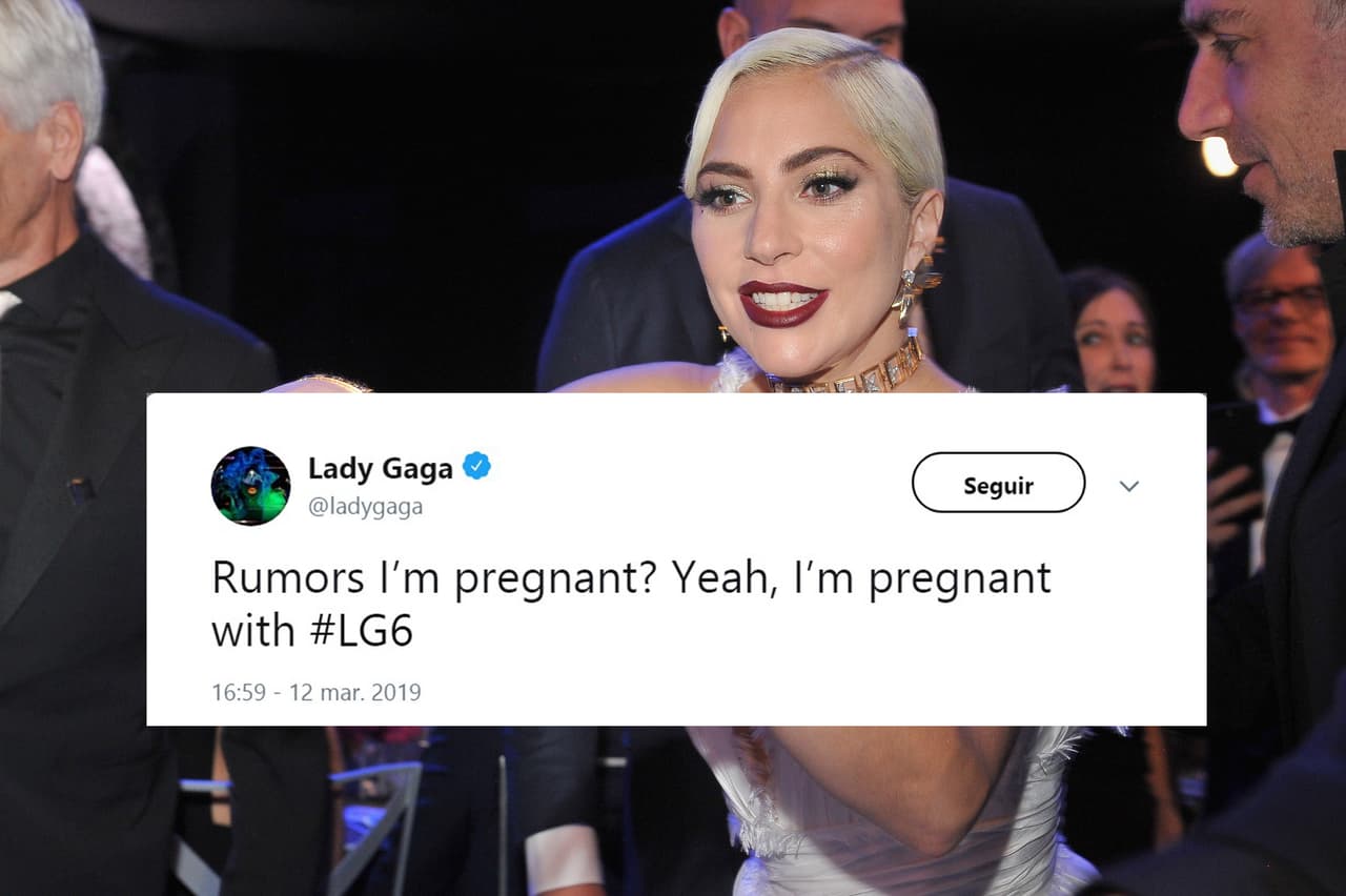 La protagonista de 'A Star is Born' desmintió el rumor y lo hizo en su estilo habitual, utilizando Twitter: "¿Rumores de embarazo? Sí, estoy embarazada de #LG6", publicó la cantante.