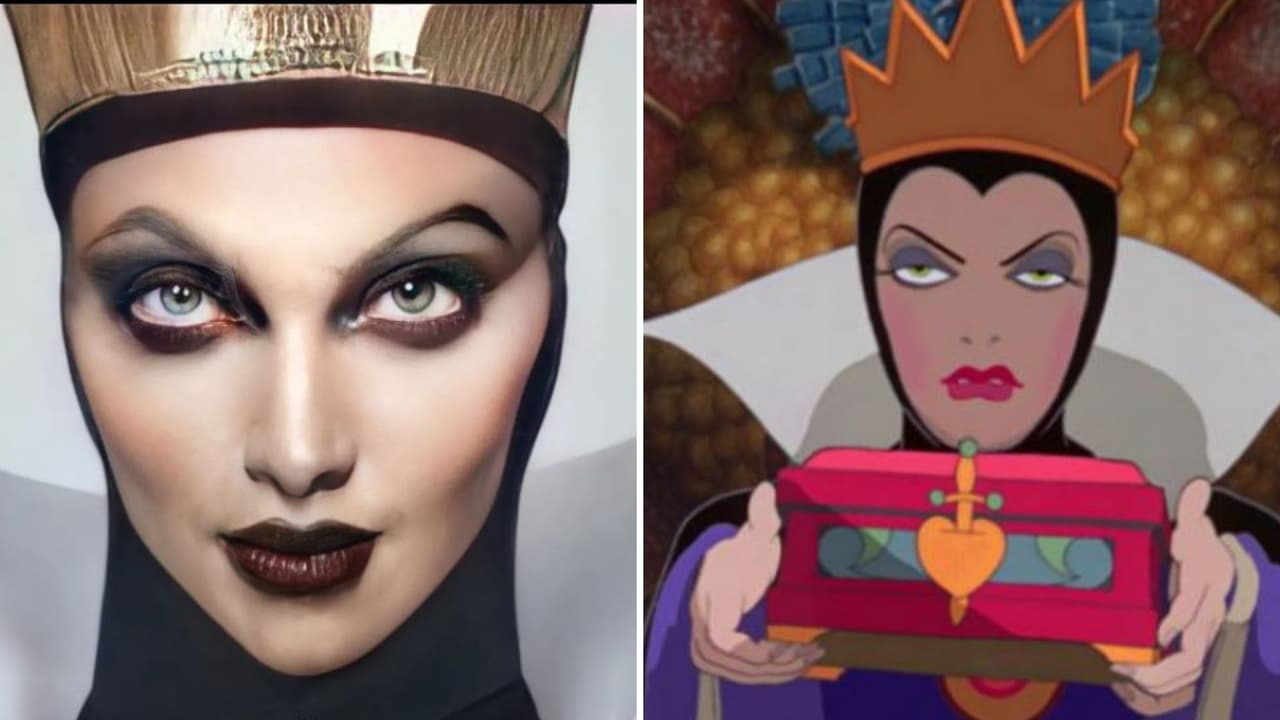 Grimhilde realista vs Grimhilde animada