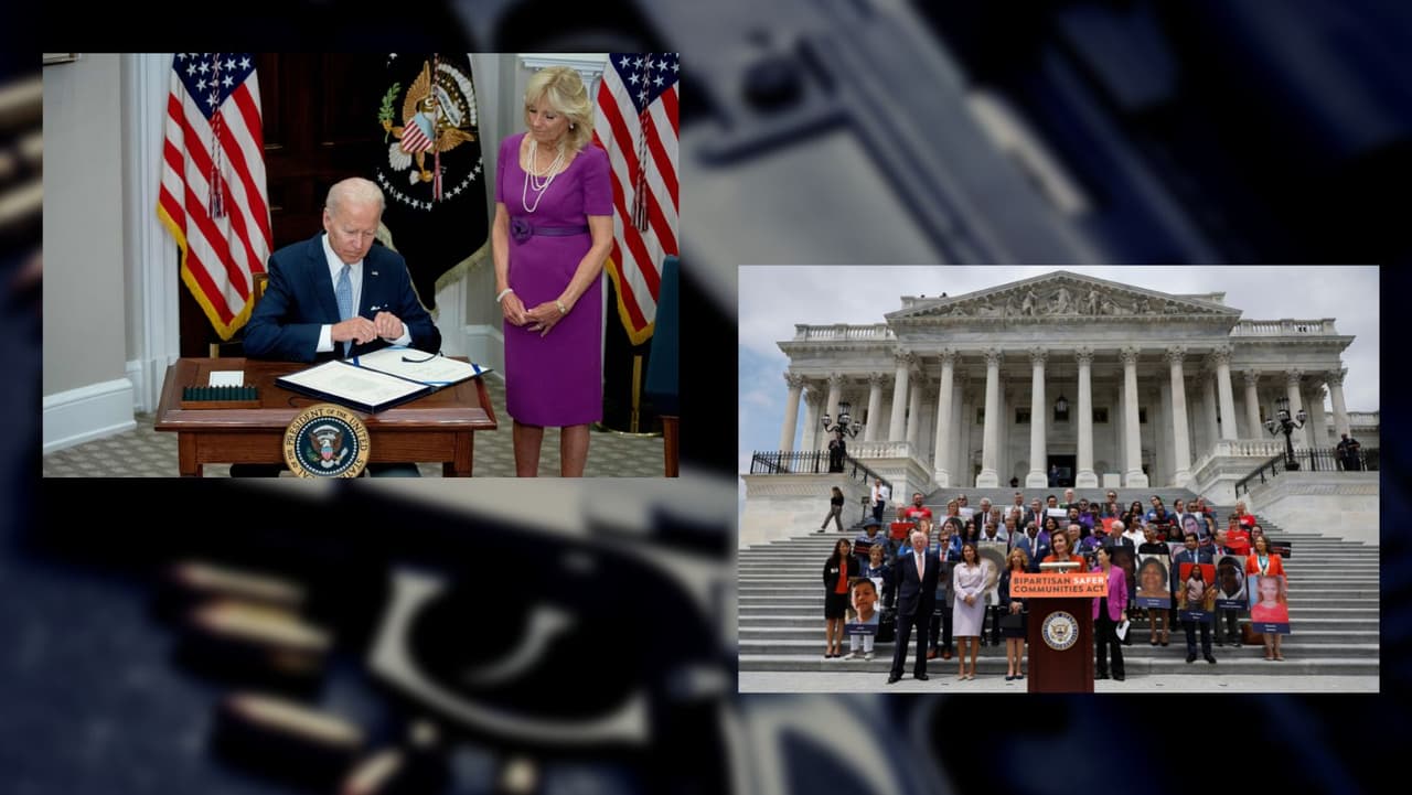 Habitantes de Filadelfia entre los testigos de la firma de la nueva ley bipartidista sobre armas