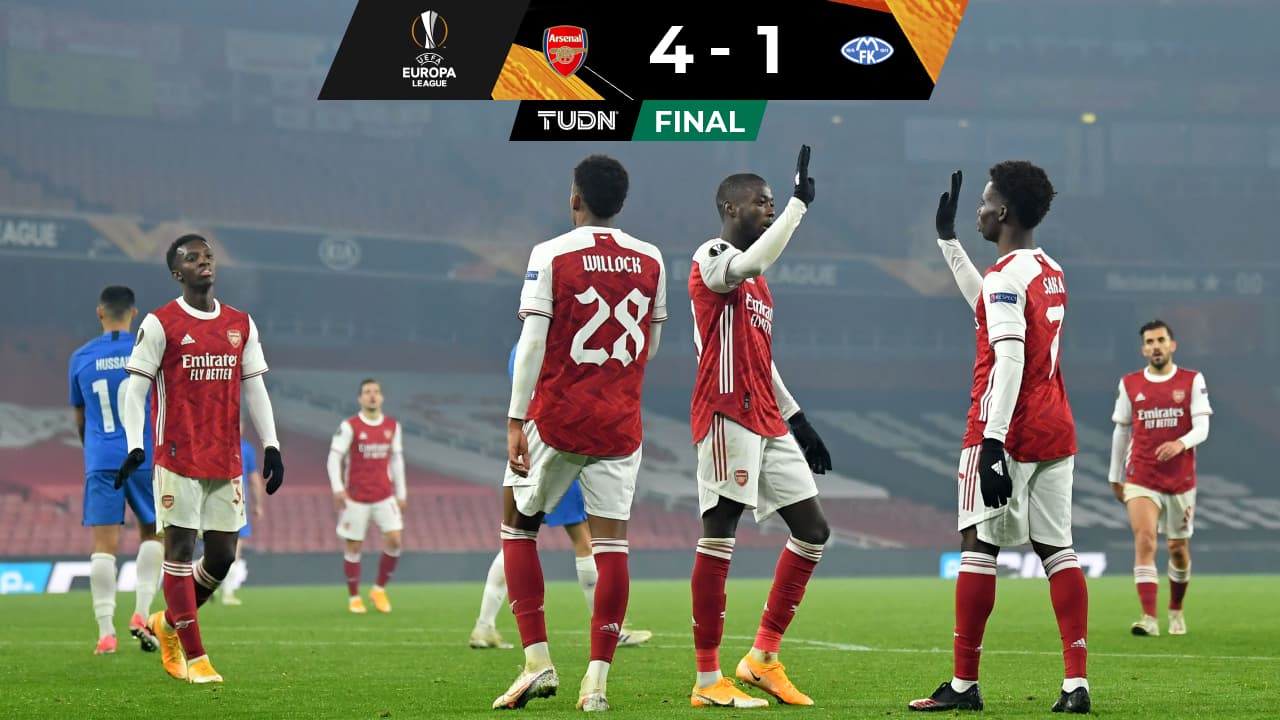 Arsenal le remonta al Molde con dos autogoles en la Europa League