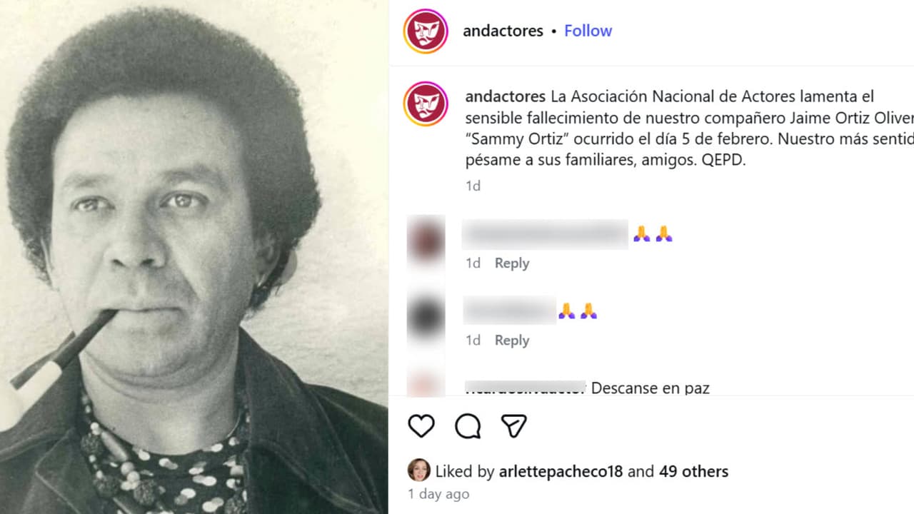 La ANDA confirmó la muere de Jaime Ortiz Oliver 'Sammy Ortiz', connotado actor y doble de acción que fue parte de la producción de 'Apocalypto', enre otras producciones.